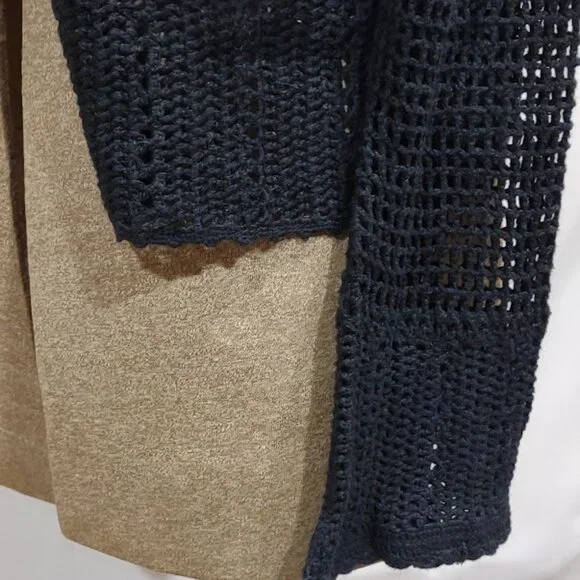 VENEZIA JEANS CLOTHING CROCHET RAMIE COTTON CARDIGAN EYE AND HOOK CLOSURE 18/20 - Picture 4 of 13